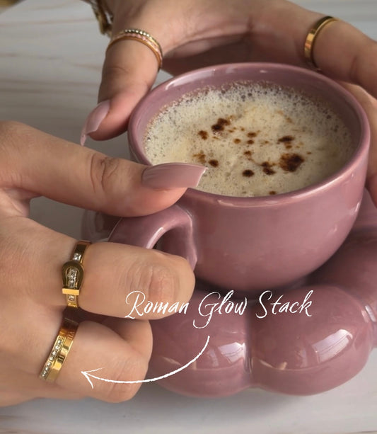 Roman Glow Stack - Set of 2 Rings