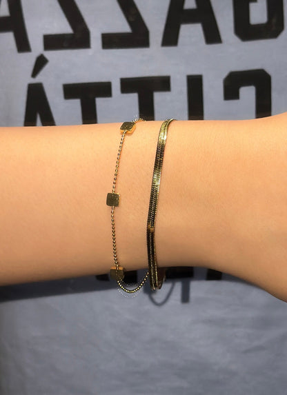 Golden Grid Bracelet