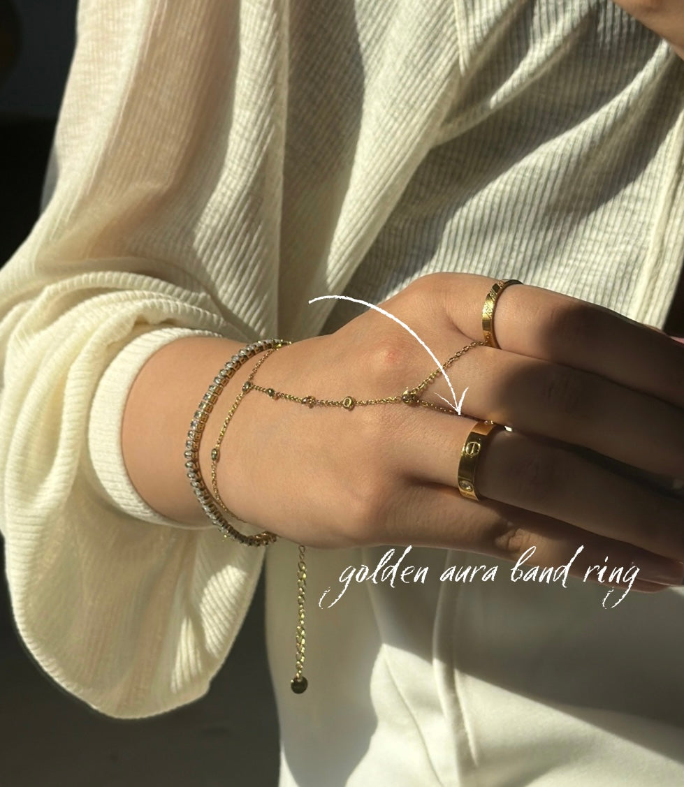 Golden Aura Band Ring