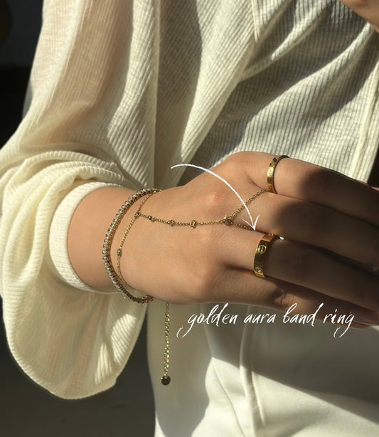 Golden Aura Band Ring