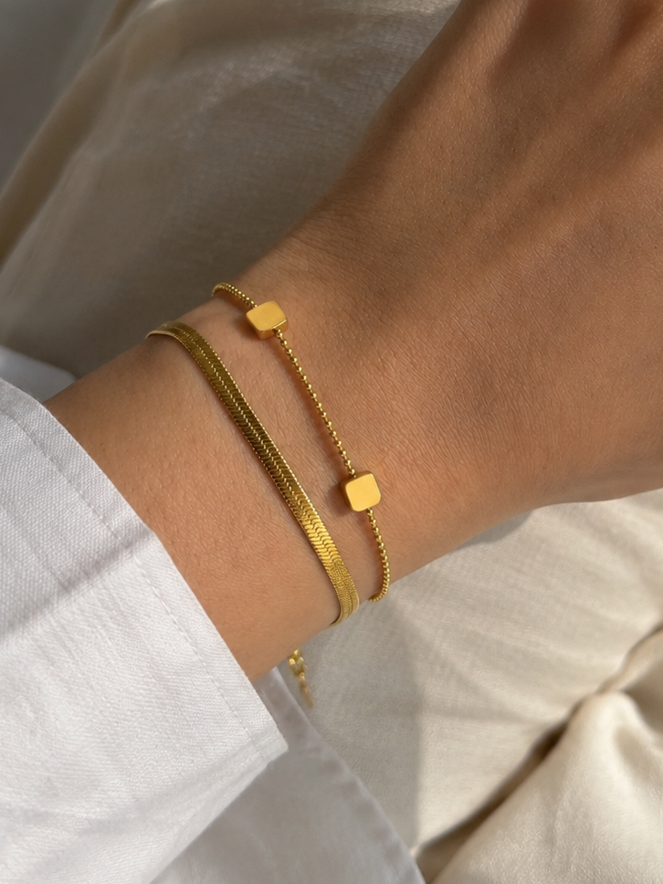 Golden Grid Bracelet