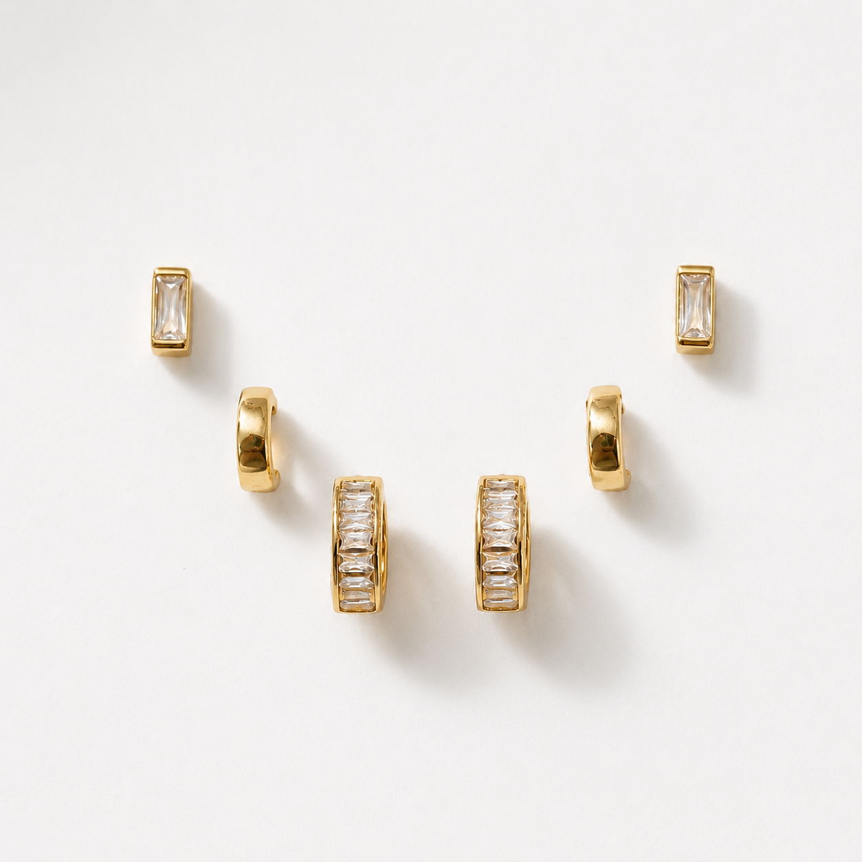 Layered Luxe Triple Piercing Set