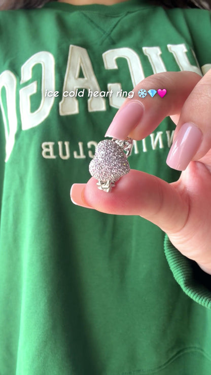 Ice cold heart ring